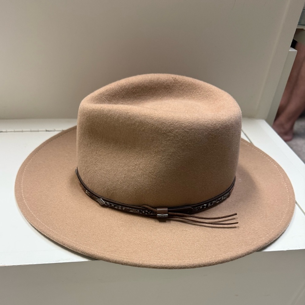 Stetson Felt Fedora Hat - Light Tan